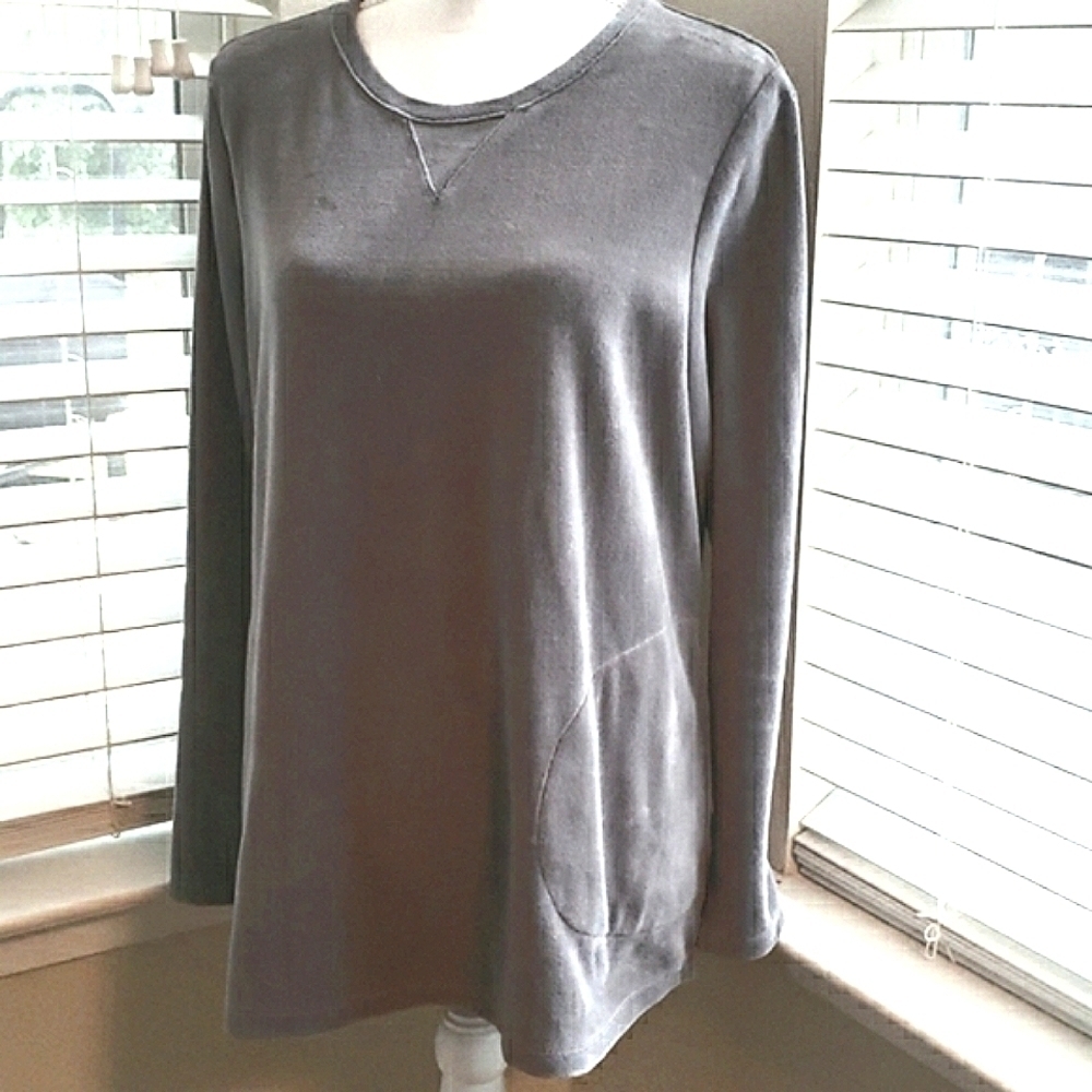 DENIM&CO TUNIC SZ M GRAY - Picture 3 of 9